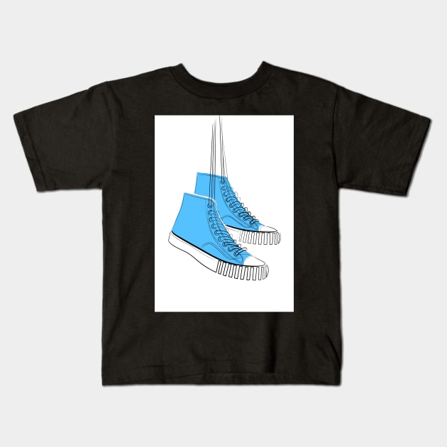 Favourite Shoes ( blue version ) Kids T-Shirt by AdamRegester